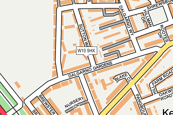 W10 5HX map - OS OpenMap – Local (Ordnance Survey)