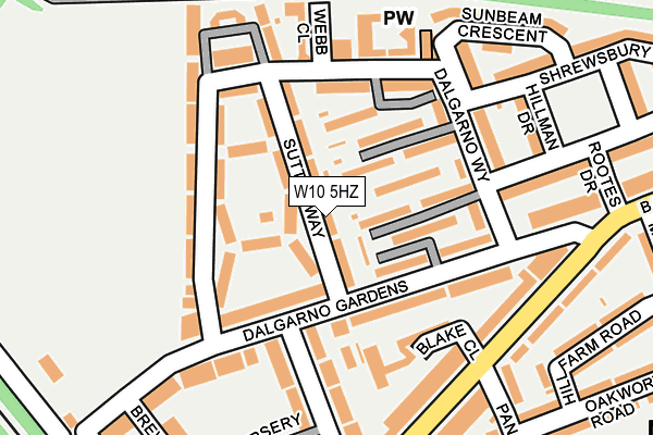 W10 5HZ map - OS OpenMap – Local (Ordnance Survey)