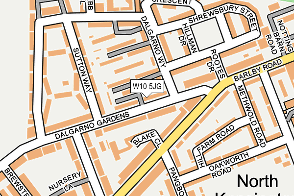 W10 5JG map - OS OpenMap – Local (Ordnance Survey)