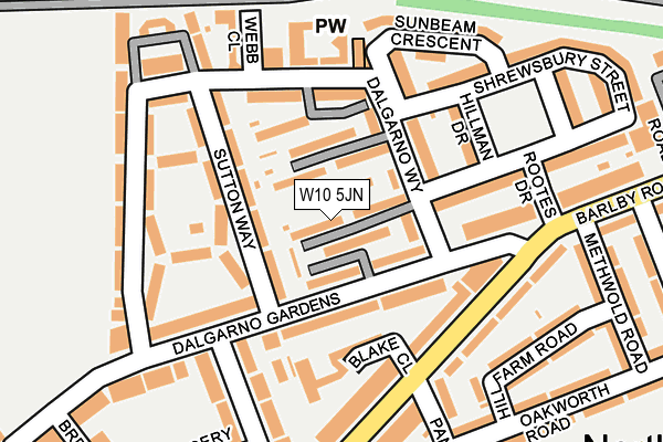 W10 5JN map - OS OpenMap – Local (Ordnance Survey)