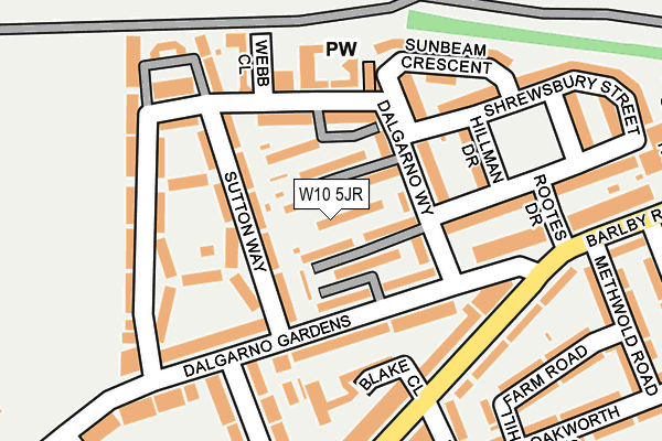 W10 5JR map - OS OpenMap – Local (Ordnance Survey)