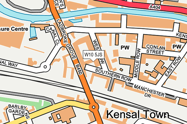 W10 5JS map - OS OpenMap – Local (Ordnance Survey)