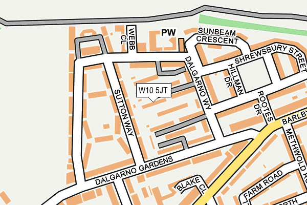 W10 5JT map - OS OpenMap – Local (Ordnance Survey)