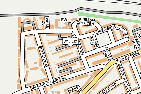 W10 5JX map - OS OpenMap – Local (Ordnance Survey)