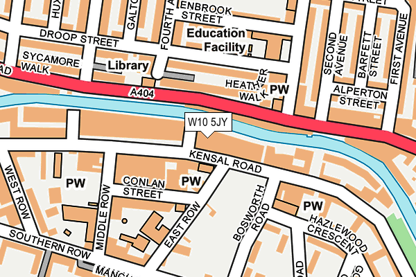 W10 5JY map - OS OpenMap – Local (Ordnance Survey)