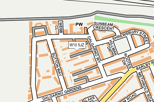 W10 5JZ map - OS OpenMap – Local (Ordnance Survey)