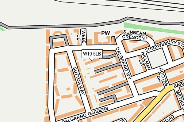 W10 5LB map - OS OpenMap – Local (Ordnance Survey)