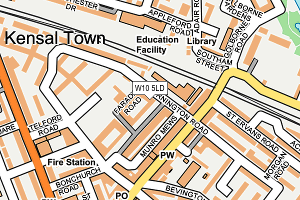 W10 5LD map - OS OpenMap – Local (Ordnance Survey)