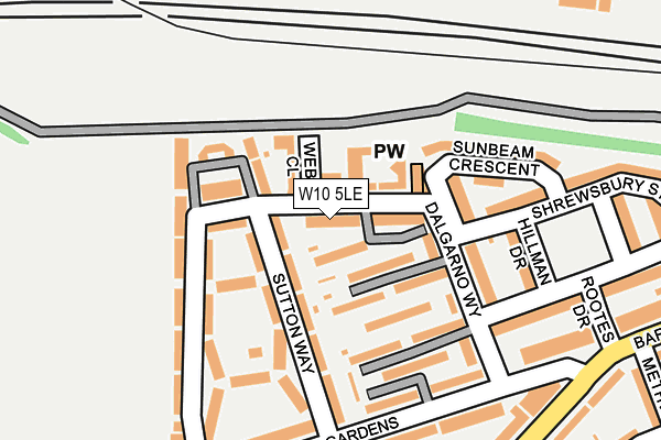 W10 5LE map - OS OpenMap – Local (Ordnance Survey)