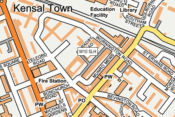 W10 5LH map - OS OpenMap – Local (Ordnance Survey)