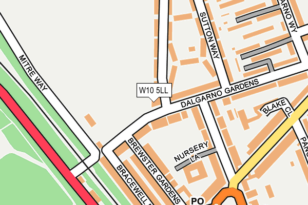 W10 5LL map - OS OpenMap – Local (Ordnance Survey)