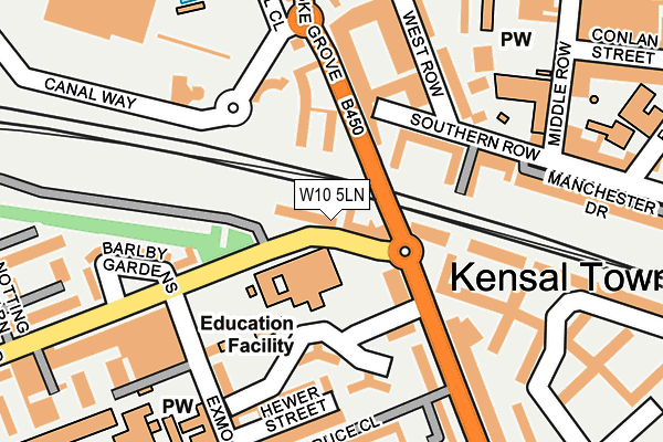 W10 5LN map - OS OpenMap – Local (Ordnance Survey)