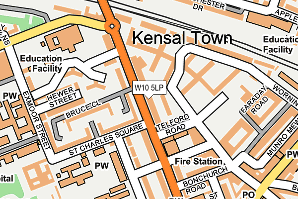 W10 5LP map - OS OpenMap – Local (Ordnance Survey)