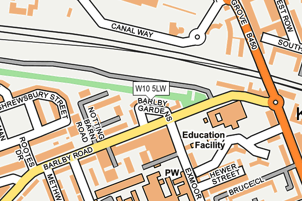 W10 5LW map - OS OpenMap – Local (Ordnance Survey)