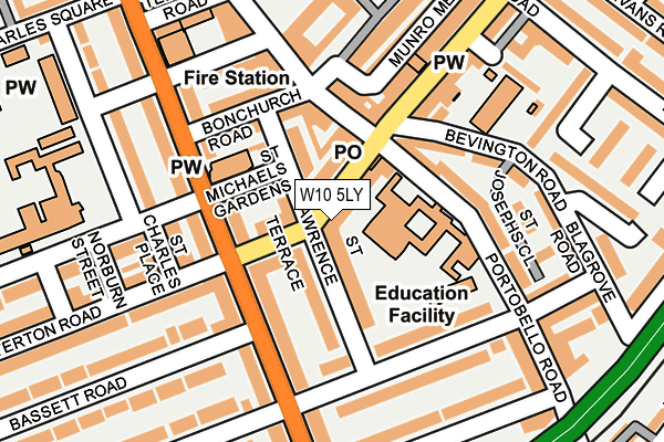 W10 5LY map - OS OpenMap – Local (Ordnance Survey)