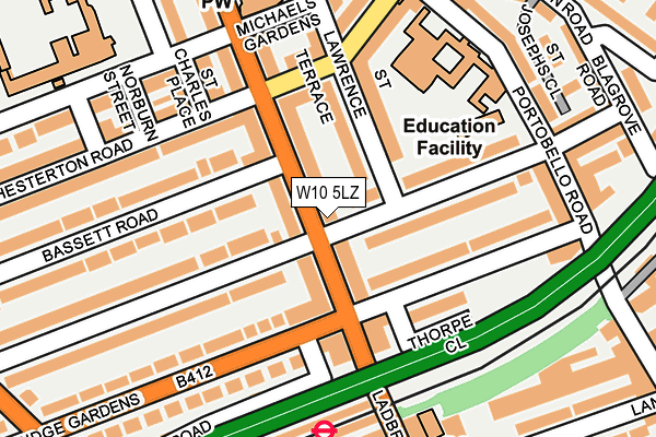 W10 5LZ map - OS OpenMap – Local (Ordnance Survey)