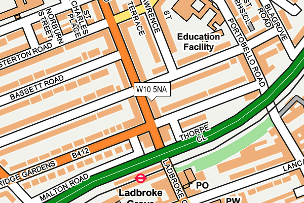 W10 5NA map - OS OpenMap – Local (Ordnance Survey)