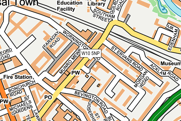 W10 5NP map - OS OpenMap – Local (Ordnance Survey)