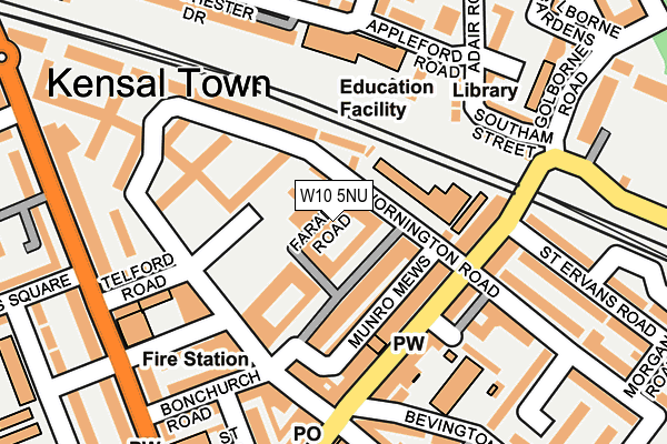 W10 5NU map - OS OpenMap – Local (Ordnance Survey)