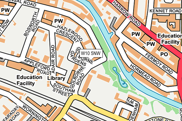 W10 5NW map - OS OpenMap – Local (Ordnance Survey)