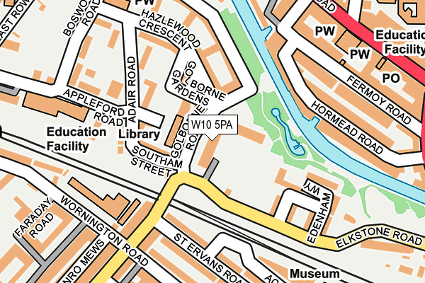 W10 5PA map - OS OpenMap – Local (Ordnance Survey)