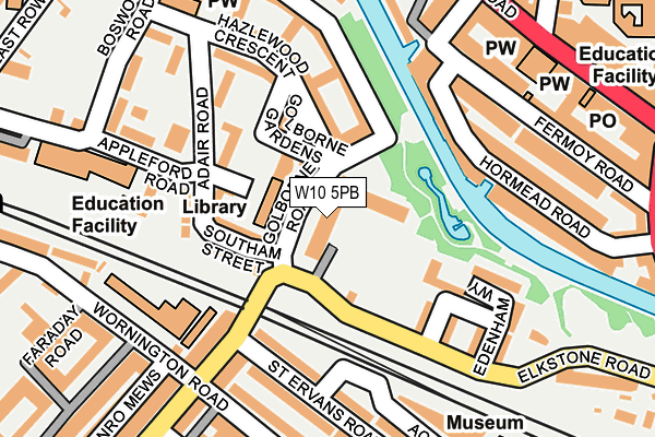 W10 5PB map - OS OpenMap – Local (Ordnance Survey)