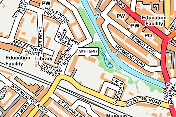 W10 5PD map - OS OpenMap – Local (Ordnance Survey)