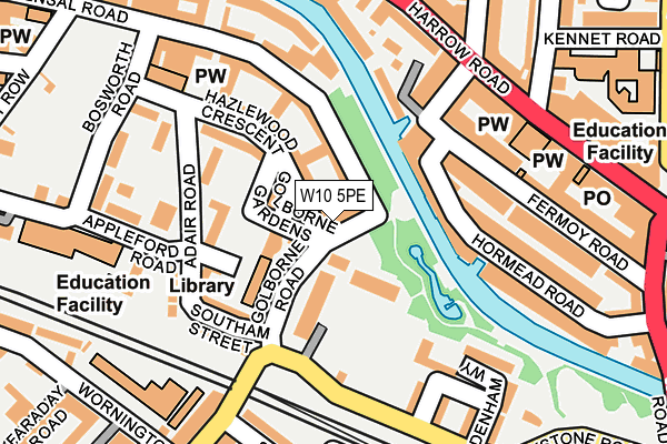 W10 5PE map - OS OpenMap – Local (Ordnance Survey)