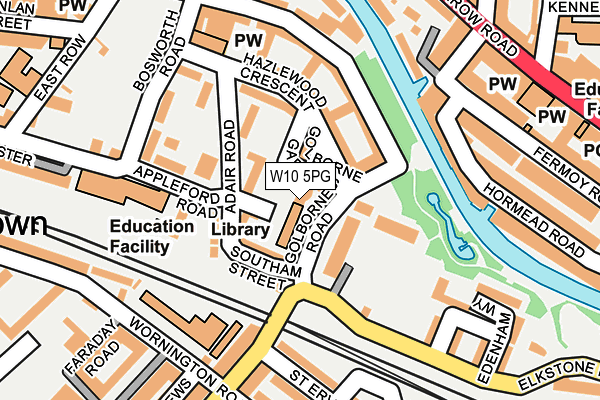 W10 5PG map - OS OpenMap – Local (Ordnance Survey)