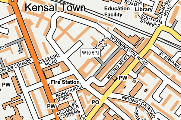 W10 5PJ map - OS OpenMap – Local (Ordnance Survey)