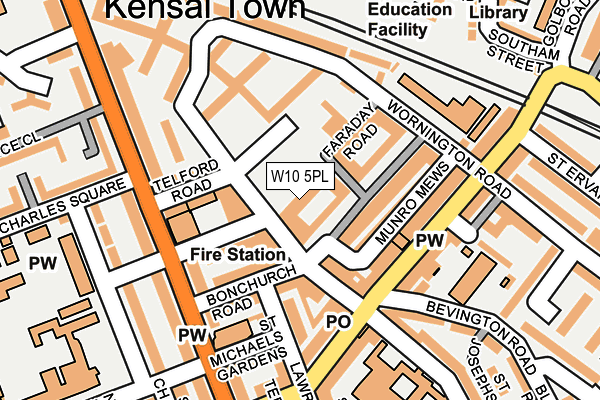 W10 5PL map - OS OpenMap – Local (Ordnance Survey)