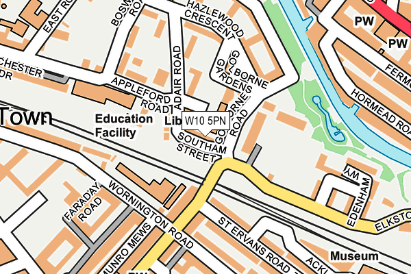 W10 5PN map - OS OpenMap – Local (Ordnance Survey)