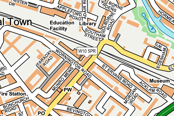 W10 5PR map - OS OpenMap – Local (Ordnance Survey)