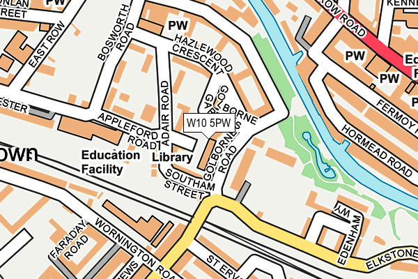 W10 5PW map - OS OpenMap – Local (Ordnance Survey)