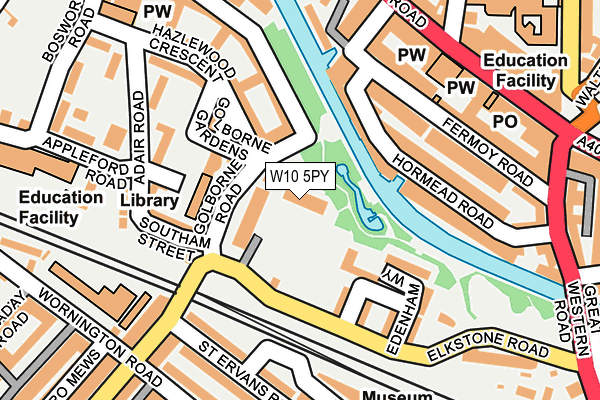 W10 5PY map - OS OpenMap – Local (Ordnance Survey)
