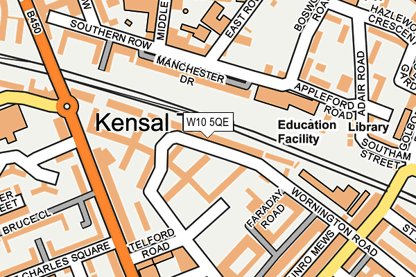 W10 5QE map - OS OpenMap – Local (Ordnance Survey)