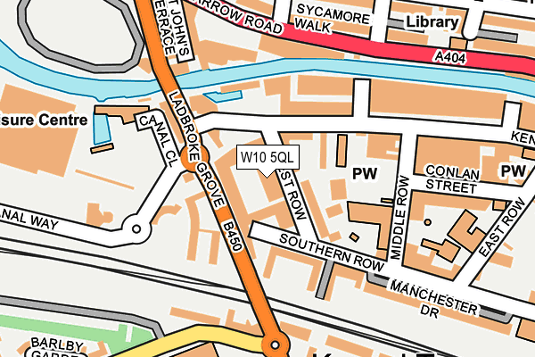 W10 5QL map - OS OpenMap – Local (Ordnance Survey)