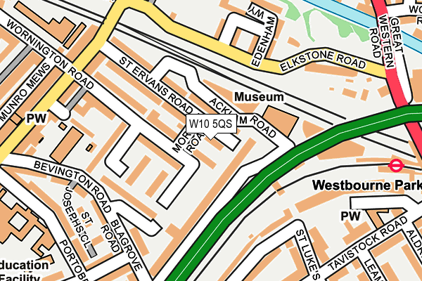 W10 5QS map - OS OpenMap – Local (Ordnance Survey)