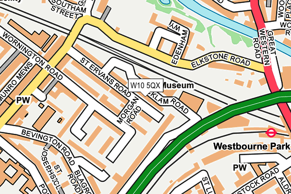 W10 5QX map - OS OpenMap – Local (Ordnance Survey)