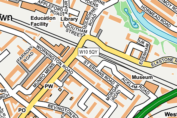 W10 5QY map - OS OpenMap – Local (Ordnance Survey)