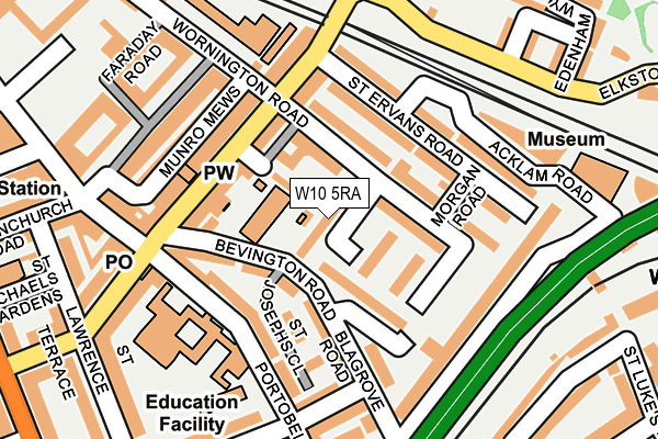 W10 5RA map - OS OpenMap – Local (Ordnance Survey)