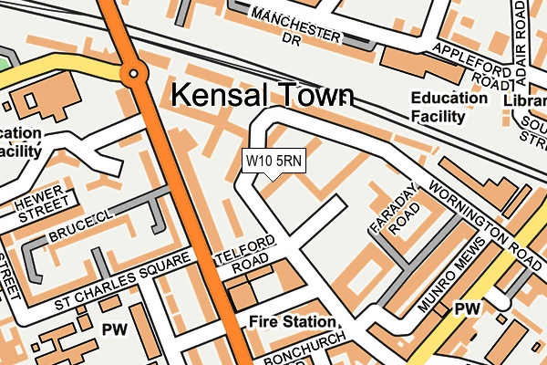 W10 5RN map - OS OpenMap – Local (Ordnance Survey)