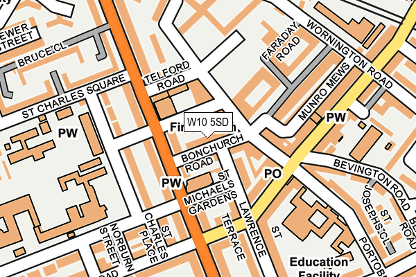 W10 5SD map - OS OpenMap – Local (Ordnance Survey)