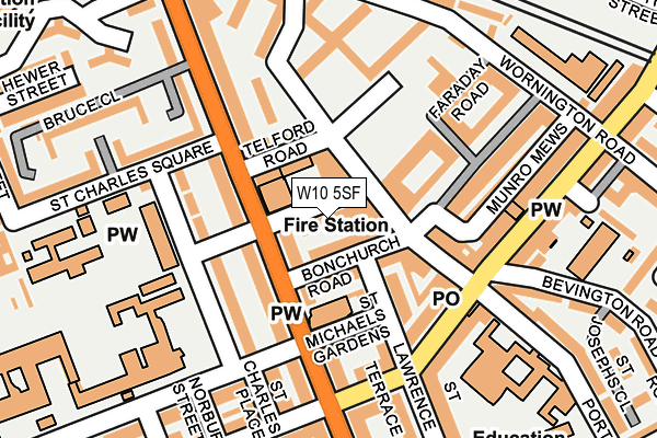 W10 5SF map - OS OpenMap – Local (Ordnance Survey)