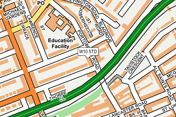 W10 5TD map - OS OpenMap – Local (Ordnance Survey)