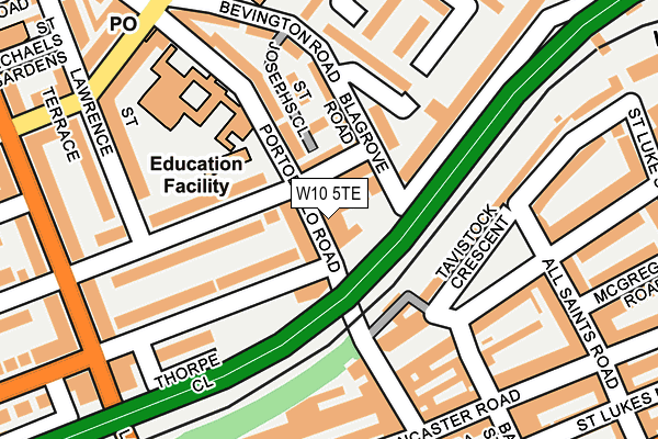 W10 5TE map - OS OpenMap – Local (Ordnance Survey)