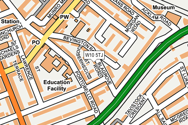 W10 5TJ map - OS OpenMap – Local (Ordnance Survey)