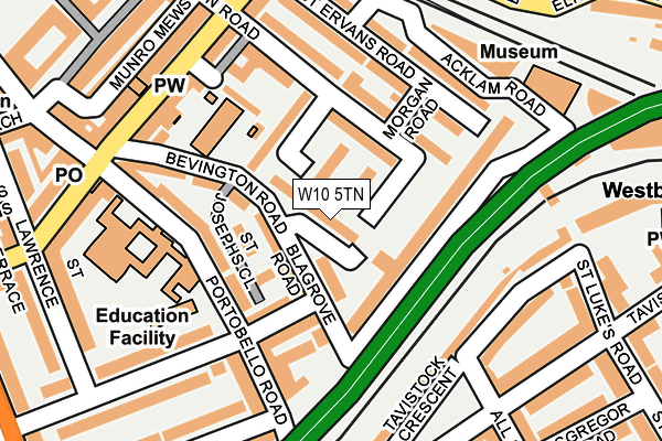 W10 5TN map - OS OpenMap – Local (Ordnance Survey)