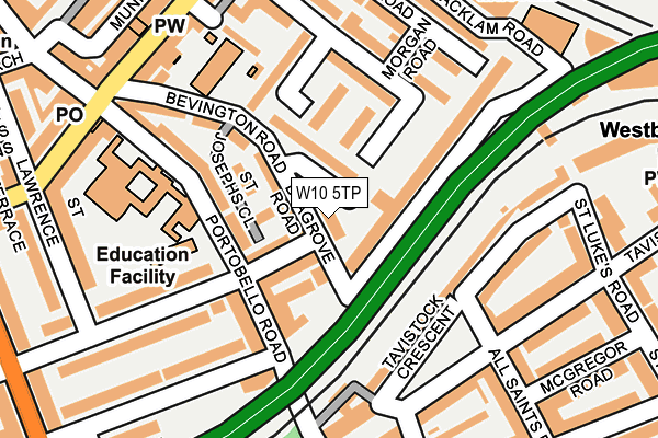 W10 5TP map - OS OpenMap – Local (Ordnance Survey)