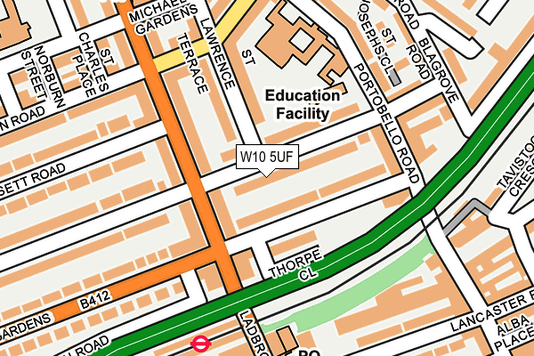 W10 5UF map - OS OpenMap – Local (Ordnance Survey)